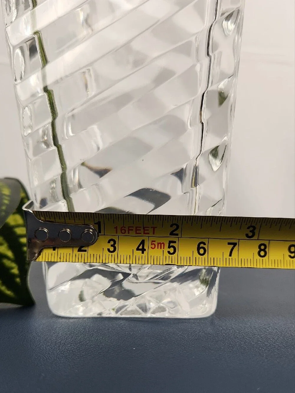 Clear Sleek Diagonal Graduating Level Glass Vase - Home Accents